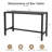 Levicy Rectangular Metal Outdoor Bar Table,  Rectangular Standing Height Table, Rectangular  Outdoor Buffet & Console Table for Kitchen, Deck, Backyard, Poolside-1582816404