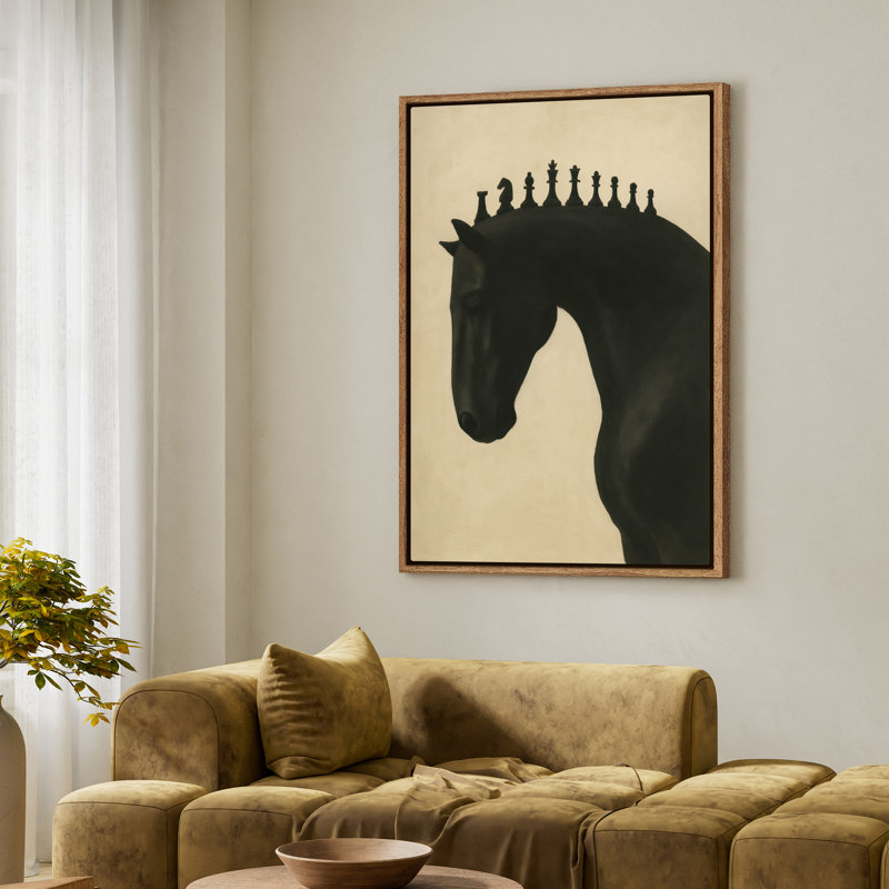 Framed Canvas Wall Art - Vintage Abstract Wall Prints for Bedroom - 24"x36", Natural, 36" H x 24" W