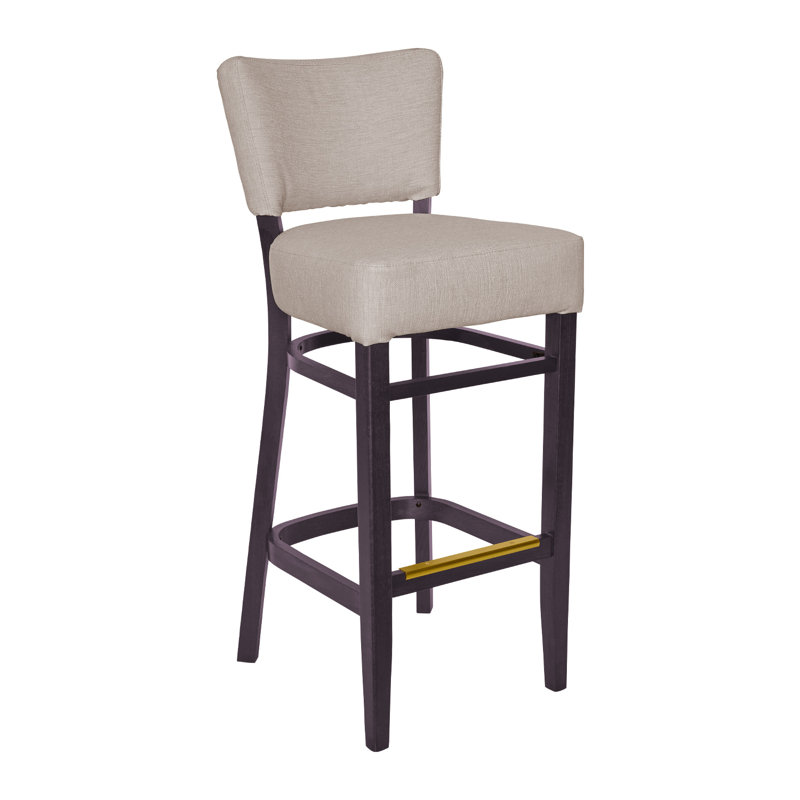 Tabouret de bar Madison, Kaki, Acajou foncé