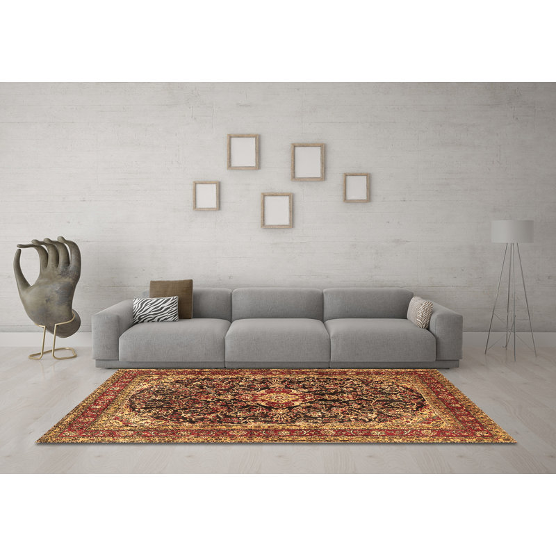 Tapis brun traditionnel Traditional 4494, Rond 7 pi