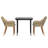 vidaXL Garden Dining Set with Cushion 3 pcs Beige Poly Rattan-239490376-239490373-239490372