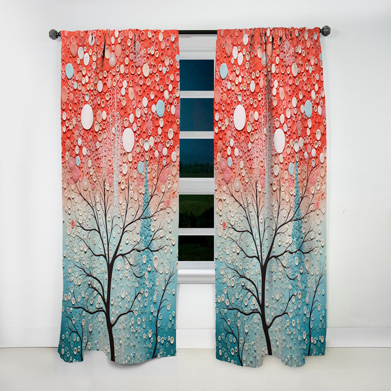 Laci Coral Reef Barrier Impression II - Nautical Curtain - Velvet Room Darkening - 1 panel, 52" W x 108" L