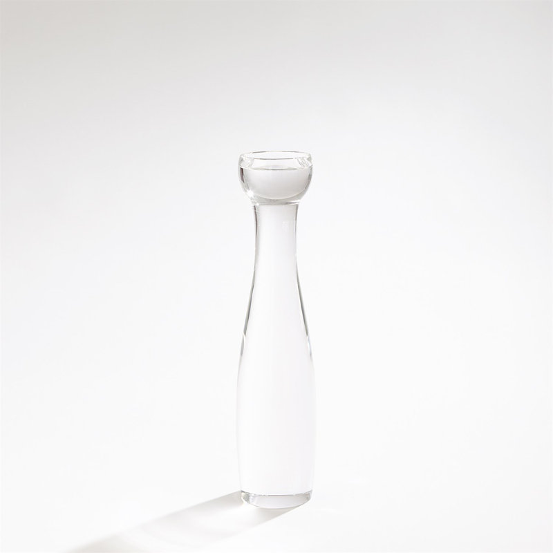 Bougeoir moderne en cristal, H 18,75 po x l 4,5 po x P 4,5 po