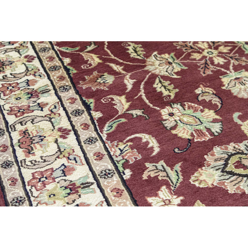 Tapis rouille et ivoire noué à la main de haute qualité