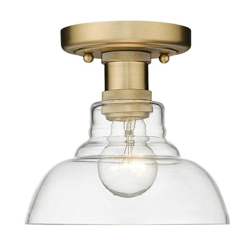 Plafonnier encastré Searcy, Bronze, Verre transparent