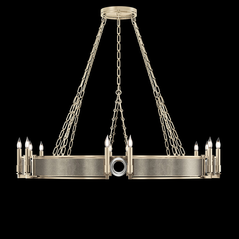 Mirage 12 - Light Chandelier, Coco/Nickel/Champagne