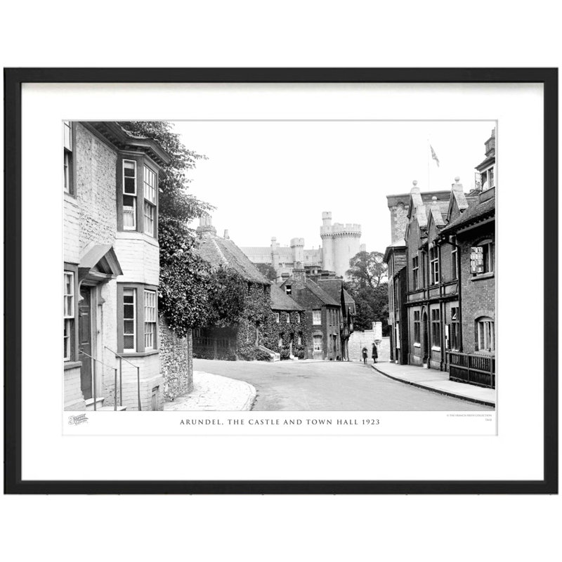 Arundel, The Castle And Town Hall 1923 by Francis Frith - Single Picture Frame Print, 40cm H x 50cm W x 2.3cm D