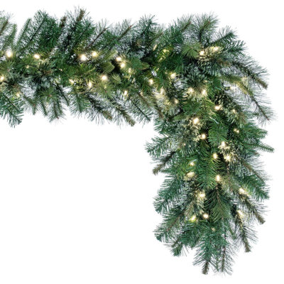 Cashmere Pine 300" L Lighted Faux Garland