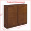 Buffet en noyer avec trous de sortie et rangement - Meuble d'entrée, couloir ou rangement de cuisine mince, 39 po x 9,25 po x 32,63 po