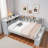 L-shaped Daybed With Storage Cabinets, Shoe Cabinet And Usb Ports-931753027