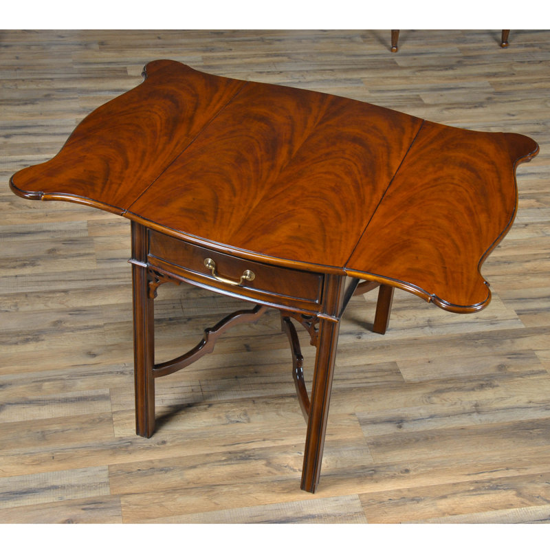 Niagara Mahogany Expandable Drop-Leaf End Table with Storage