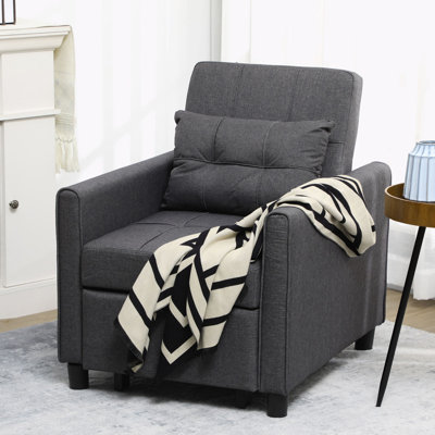 Sleeper Convertible Chair Bed with Adjustable Backrest