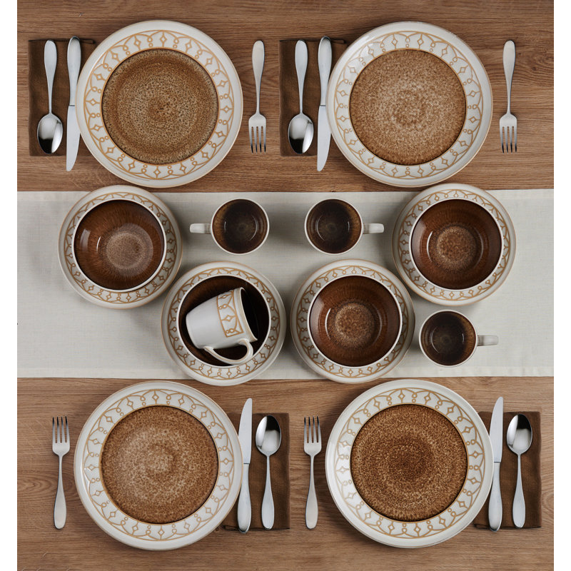 Pfaltzgraff Remi 16-Piece Stoneware Dinnerware Set, Service for 4, Beige