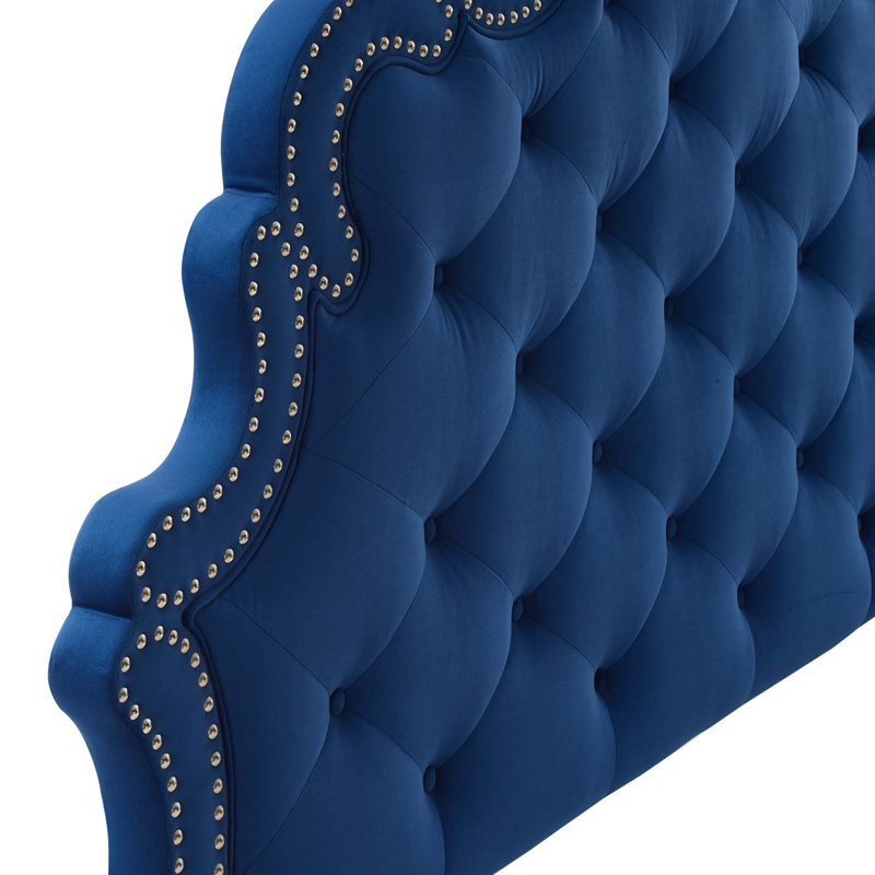 Tête de lit Arabella, Simple, Bleu marine