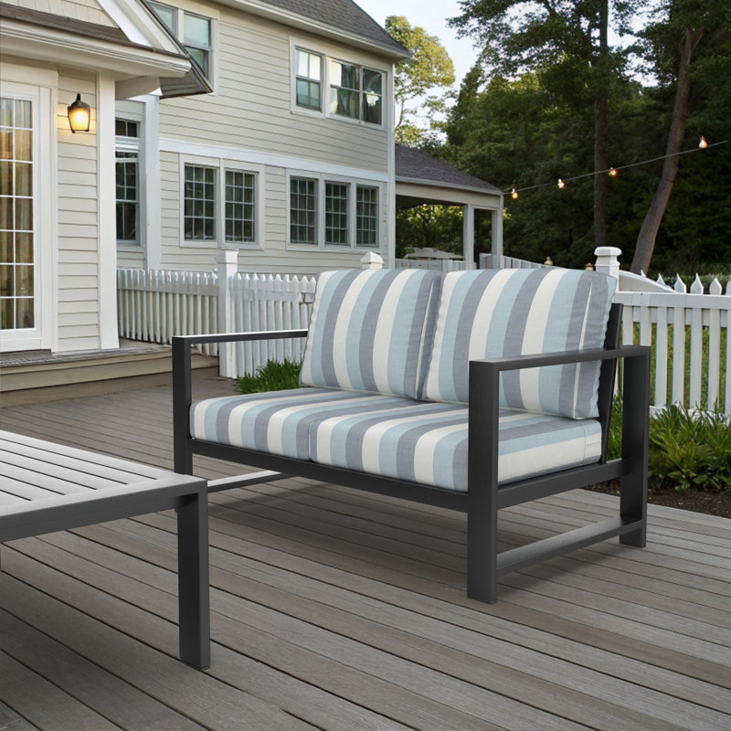 Causeuse d'extérieur Oltjana avec coussins Sunbrella®, Rosée Direction