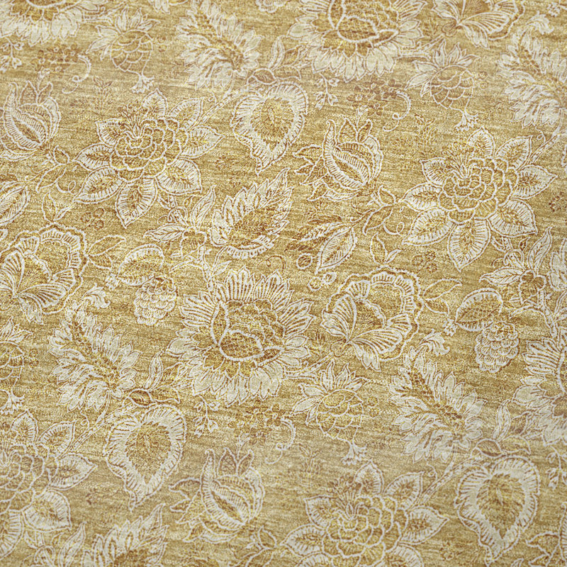 Jeté floral Sherpa ASB661 Addison, Doré