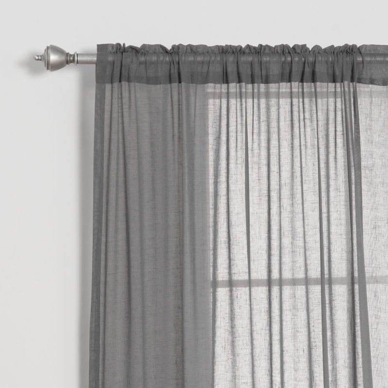 Panneau coulissant semi-transparent Neuville Ruffle, Gris foncé