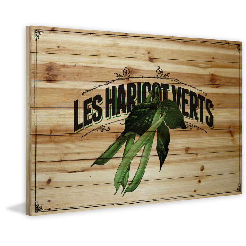 Haricots français - publicité sur toile tendue, H 30 po x l 45 po x 1,5 po