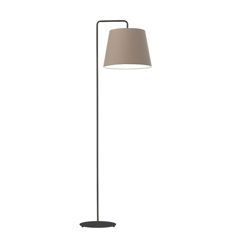 Janissa 156cm Traditional Floor Lamp, Beige, Black