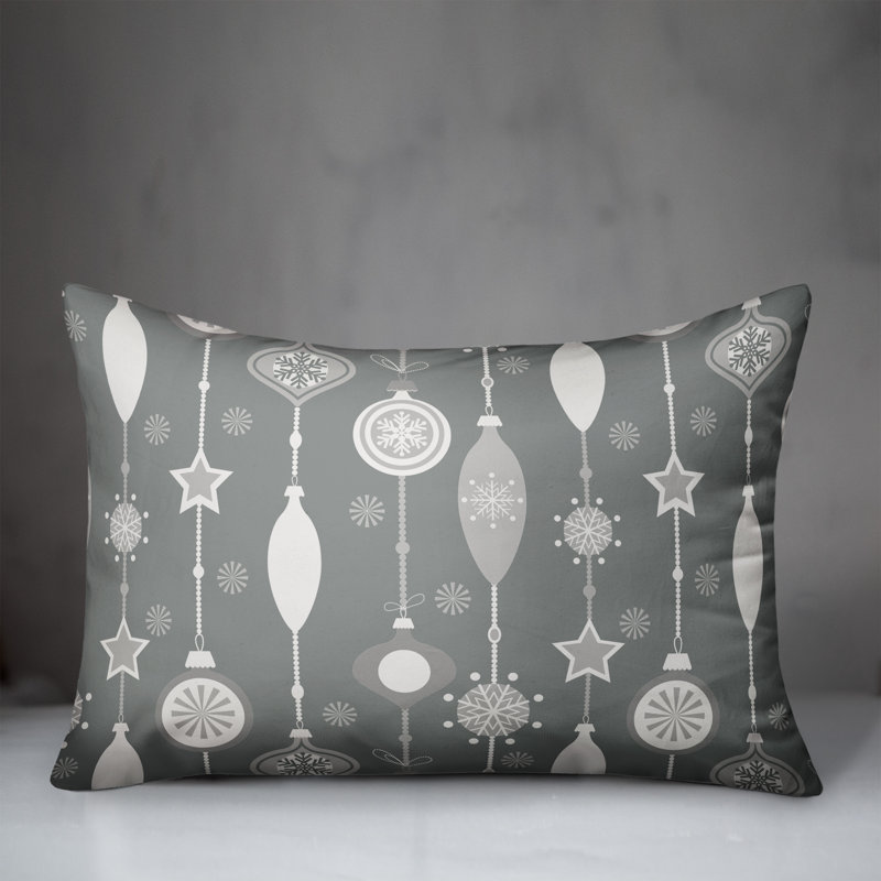 Geometric Throw Pillow, Gray, Pillow Cover Only - Insert