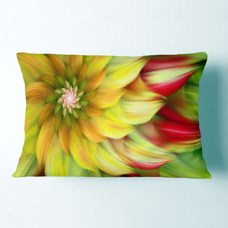 Coussin lombaire en fleur rotatif floral