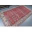Grand tapis Oushak turc rétro rouge pour chambre à coucher ou salon décoratif au design classique