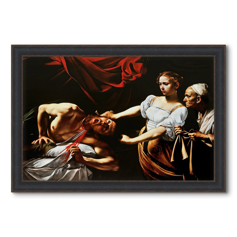 Judith décapitant Holofernes, v. 1599-Caravage - Toile avec cadre sur mesure, 28 po x 40 po, Toile avec cadre
