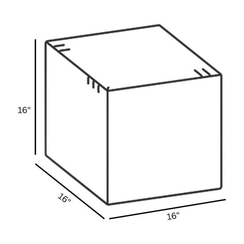 Berlin Gardens Lilly Hive 16" Square Pouf, Gray