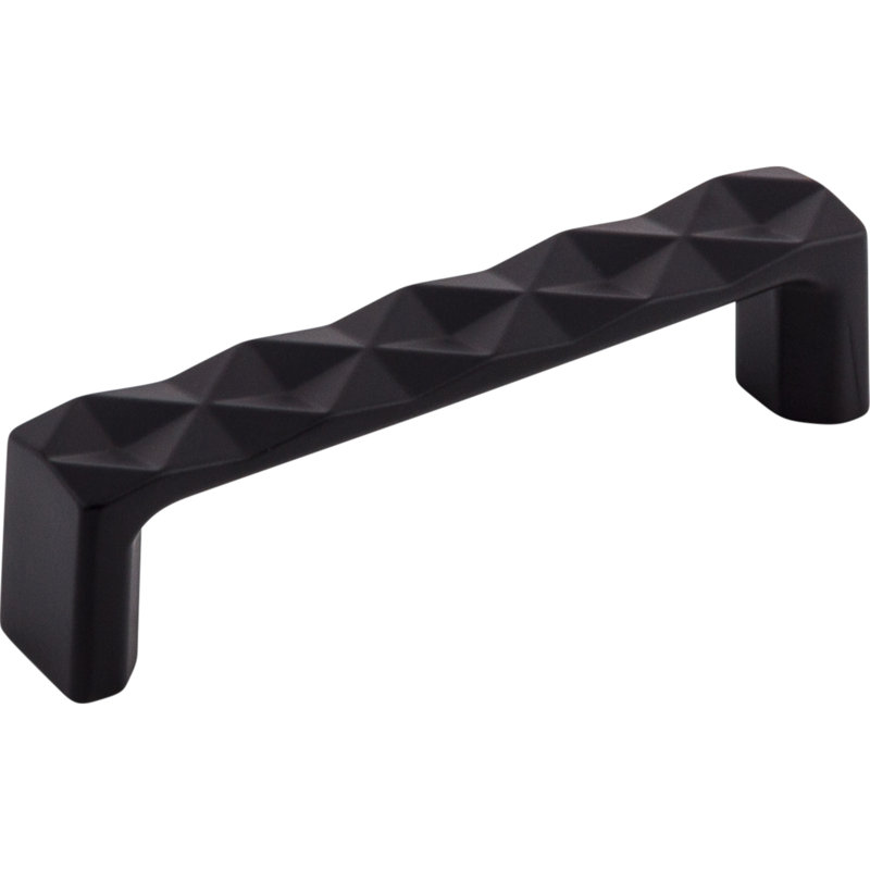 Quilted 3 3/4" Center to Center Bar pull, Black, 3 3/4" Center to Center