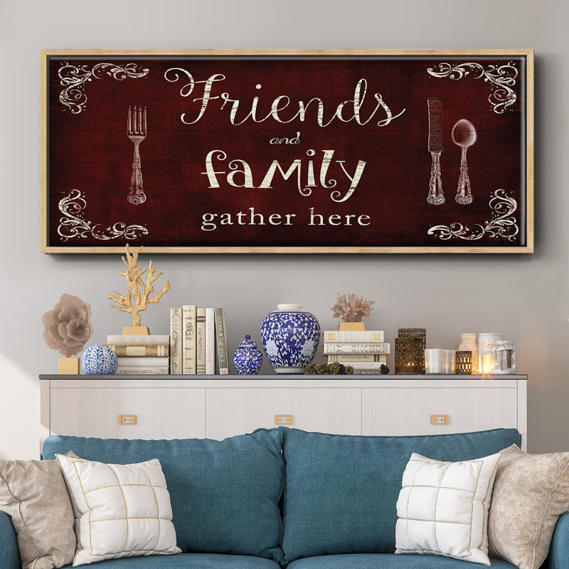 Friends and Family - toile encadrée, H 20 po x l 50 po