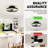  Crystal Flush Mount Ceiling Fan With Light And Remote, Black Ceiling Fan For Bedroom, Living Room-1442094222