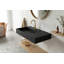 Lavabo de salle de bain mural rectangulaire 36 "avec lavabo gauche et comptoir Juniper - noir, avec trou pour robinet-1291249857-1291249862
