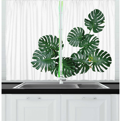 Floral Pointed Kitchen Curtain