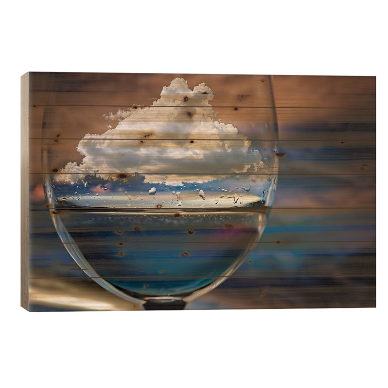 Nuage dans un verre, H 18 po x l 26 po x P 1,5 po