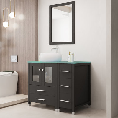 36.6" W x 21.7" D x 29.5" H Single Bathroom Vanity