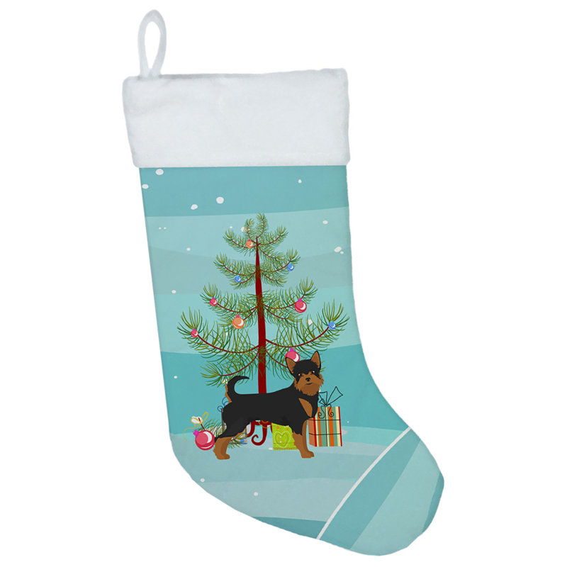 Chaussette de noël joyeux de noël, Chorkie noir