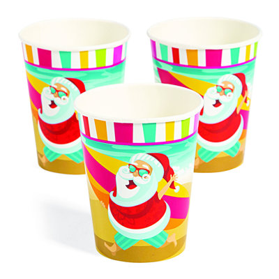 Ardjan Disposable Paper Christmas Cups