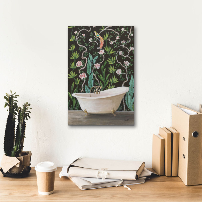 Art mural sur toile Winston Porter «Botanical Bath 2» par Julia Purinton, H 18 po x l 12 po x P 0,75 po