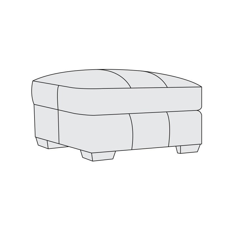 Dawkins 40.5'' Wide Genuine Leather Square Standard Ottoman, Beige/Tan Leather 202-202, Blanca