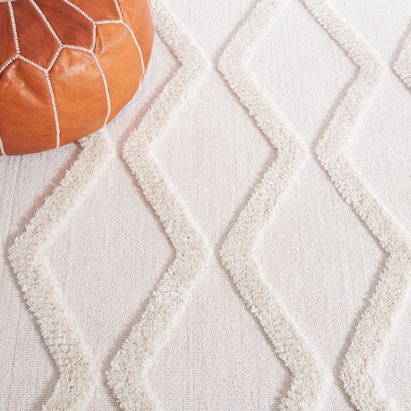 Rittenberry Geometric Ivory Area Rug, Rectangle 8' x 10'