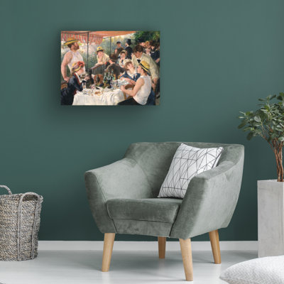 Wrapped Canvas Wall Art - Pierre Renoir 'The Luncheon of the Boating Party' Wall Art for Living Room, Bedroom, or Office Décor - 35x47