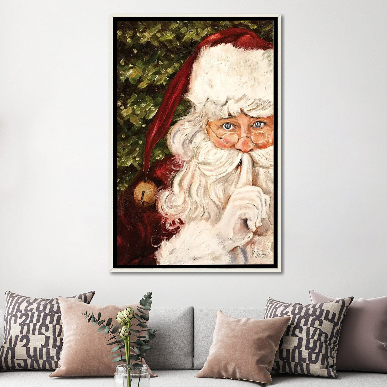 East Urban Home Secret Santa by Patricia Pinto - Painting Print & Reviews | Wayfair