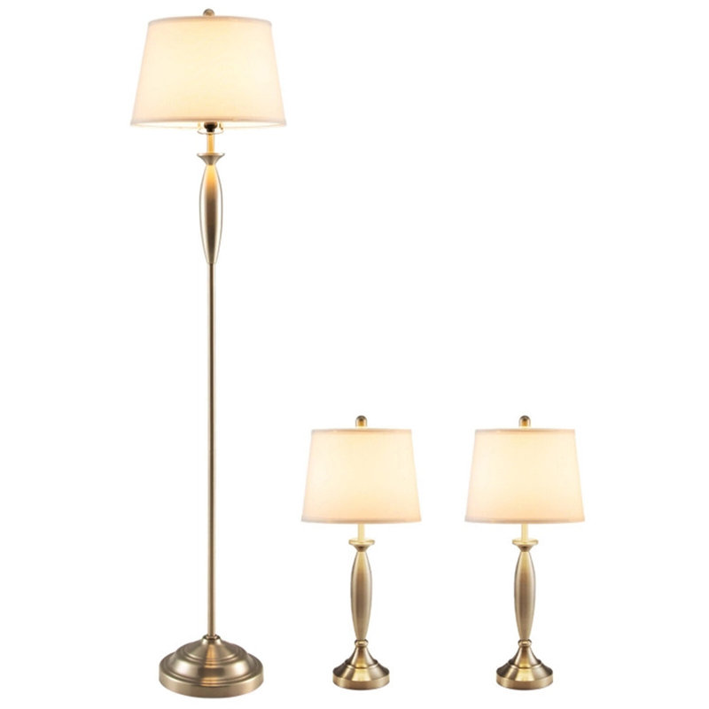 Ensemble de lampes de table et sur pied 3 pièces Gloe