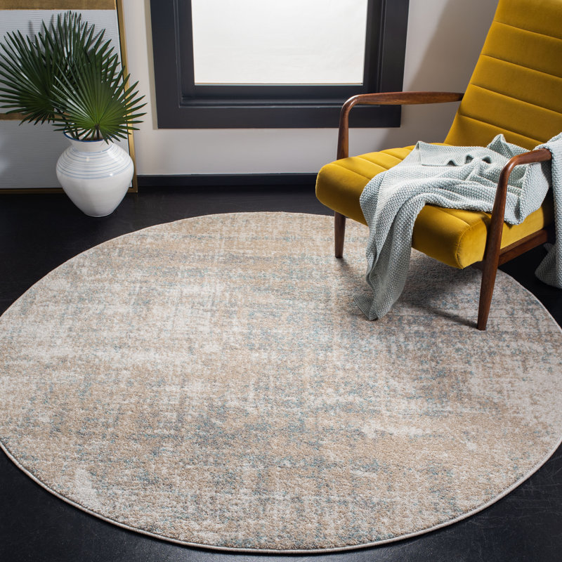 Alaric Geometric Area Rug, Round 201 cm