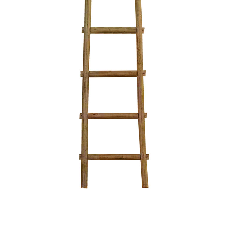 Darb Blanket Ladder, Brown, 71" H x 18" W x 2" D