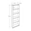 Matt White 5 Tier Bookcase Shelving Unit-877116342