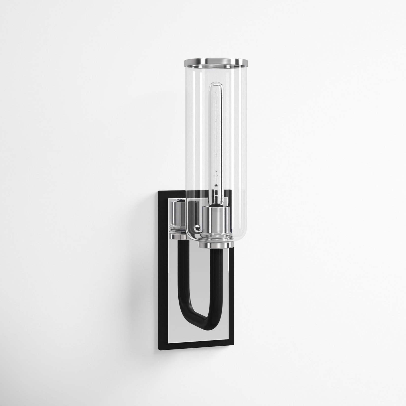 Delancey Single Light Glass Dimmable Armed Sconce