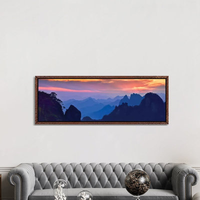 Sanqing Mountain Sunset by Mei Xu - Panoramic Print on Canvas