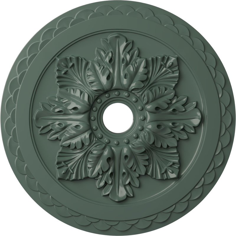 Médaillon de plafond de luxe de 23 5/8 po x 3 po x P 2 po (convient aux auvents jusqu'à 4 po), Tourbillon de nuages
