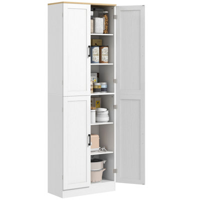 67" Freestanding Kitchen Pantry, 4-Door Storage Cabinet Organizer by Lark Manor